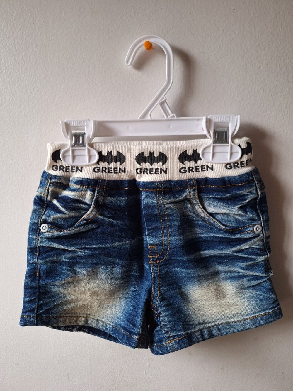 Kid's Distressed Denim Shorts 18 inch Waist Size 2